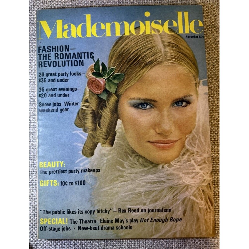 VTG Mademoiselle Magazine November 1967 Fashion: The Romantic Revolution